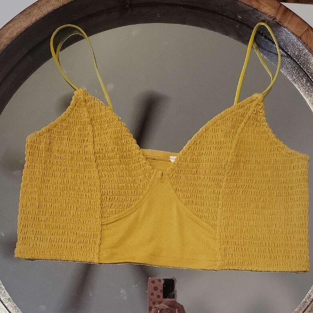 1x-3x Yellow Smocked Women's Bralete
